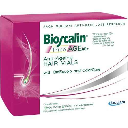 External treatment of diffuse hair loss in menopausal women, TRICO Age 45+ Ampoules