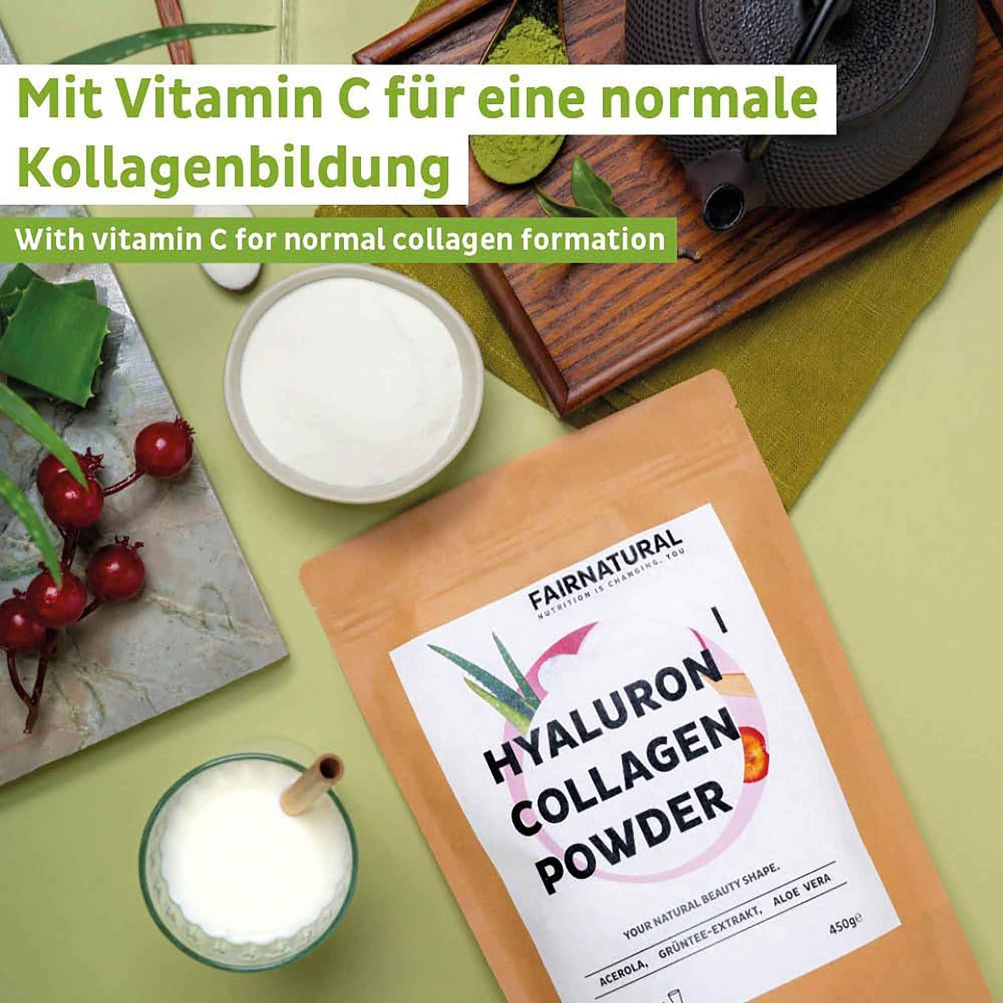 FAIRNATURAL Collagen Hyaluron+Vitamin C powder