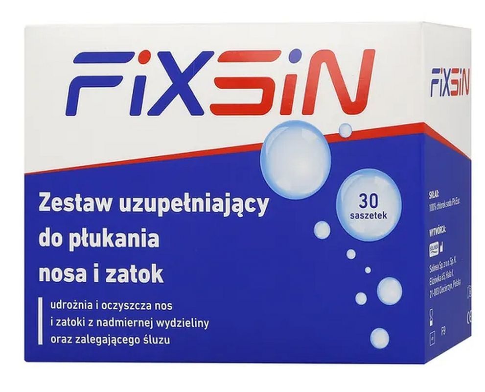 FIXSIN set Supplementary to rinse nasal and sinus x 30 sachets, sinus rinse