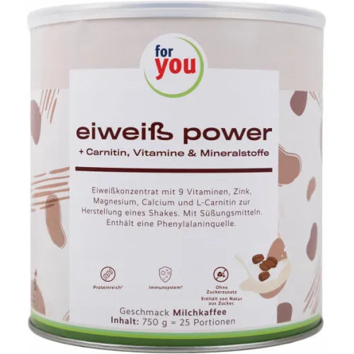FOR YOU high protein low fat foods milk coffee powder 750 g