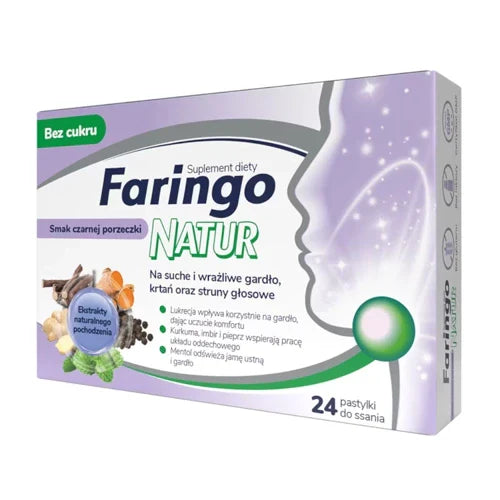 FaringoNatur blackcurrant flavor x 24 lozenges - UKDorf