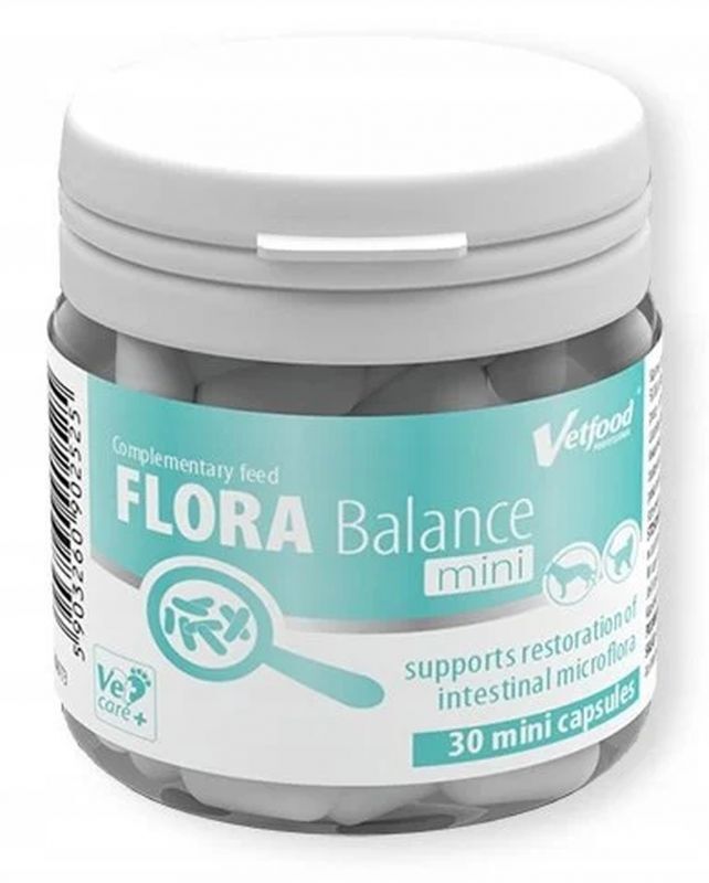 Flora Balance Mini Preparation supporting the digestive tract of dogs and cats 30 capsules - UKDorf