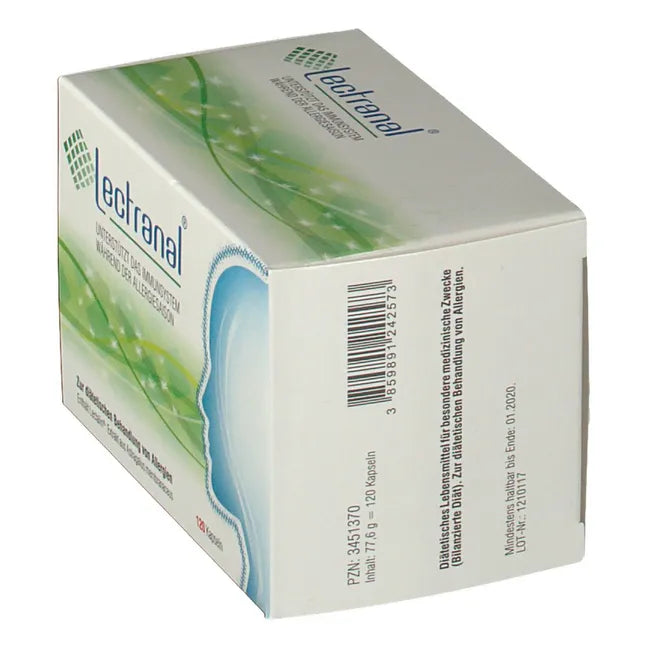 For the dietary treatment of allergies, LECTRANAL capsules
