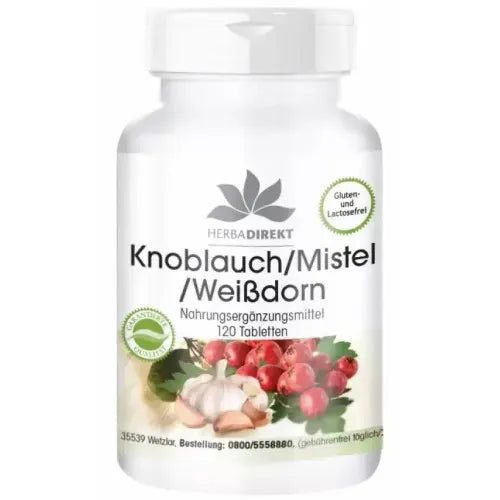GARLIC MISTLETOE Hawthorn Tablets - UKDorf