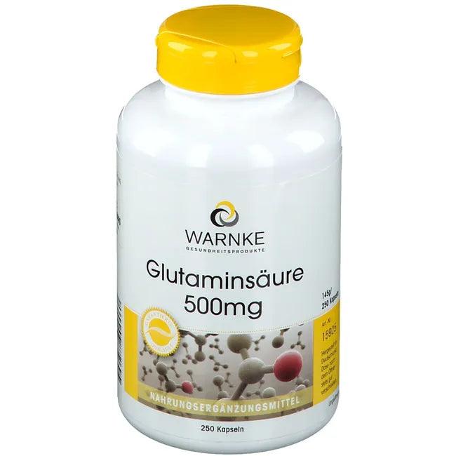 GLUTAMIC ACID, (L-glutamic acid), 500 mg capsules - UKDorf