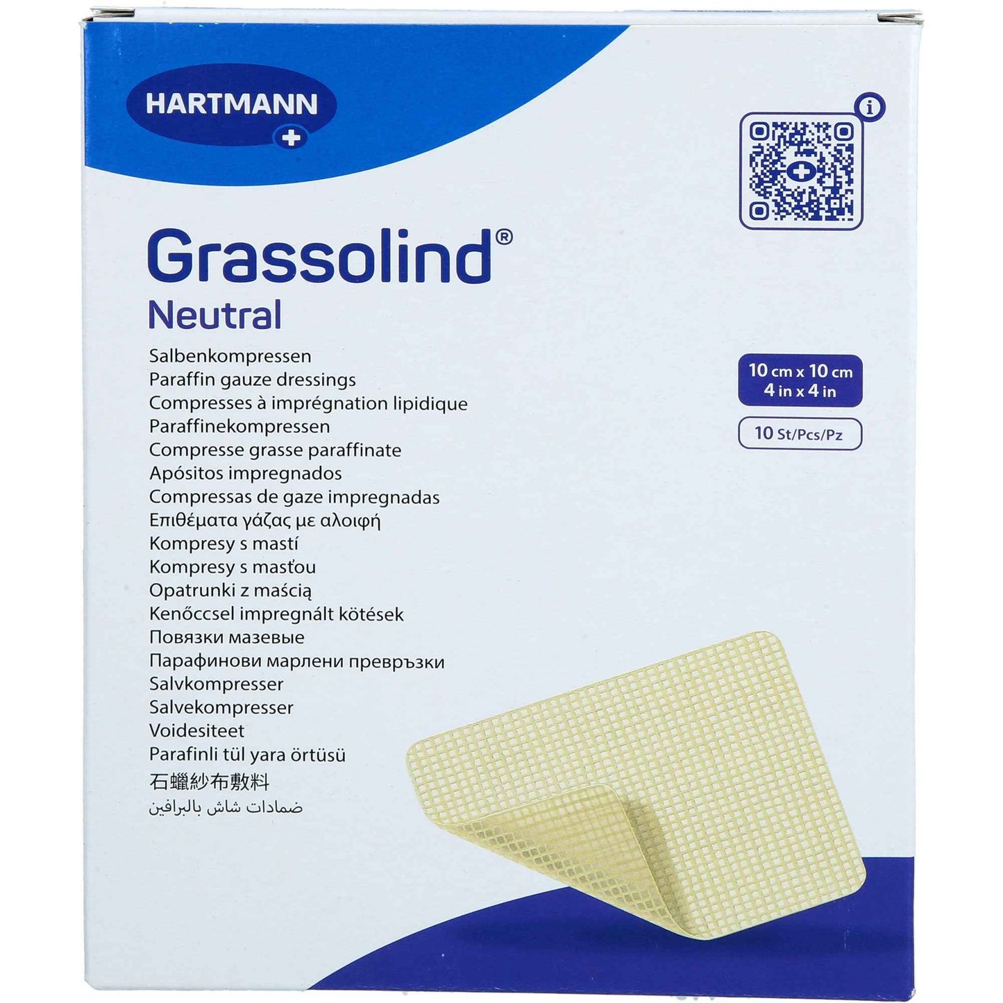 GRASSOLIND ointment compresses 10x10 cm sterile