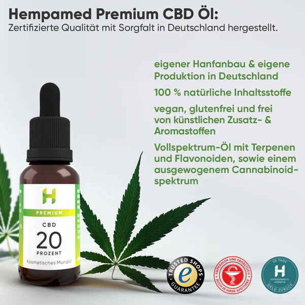 HEMPAMED CBD Premium Mouth Oil 20% - UKDorf