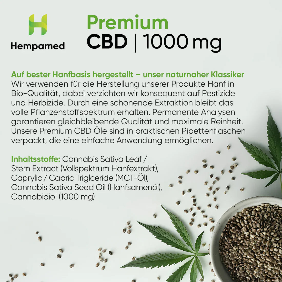 Hempamed Premium CBD Oil 10% - UKDorf
