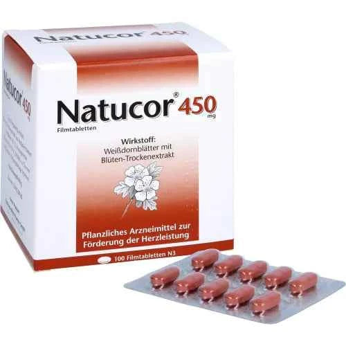Herbal medicine to promote cardiac function NATUCOR 450 mg film-coated tablets