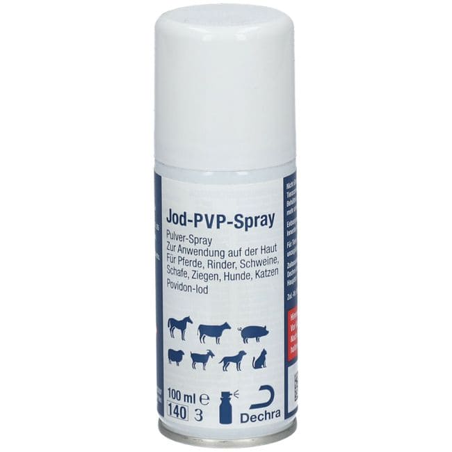 Horses, cattle, pigs, sheep, goats, dogs and cats, Iodine-PVP spray - UKDorf