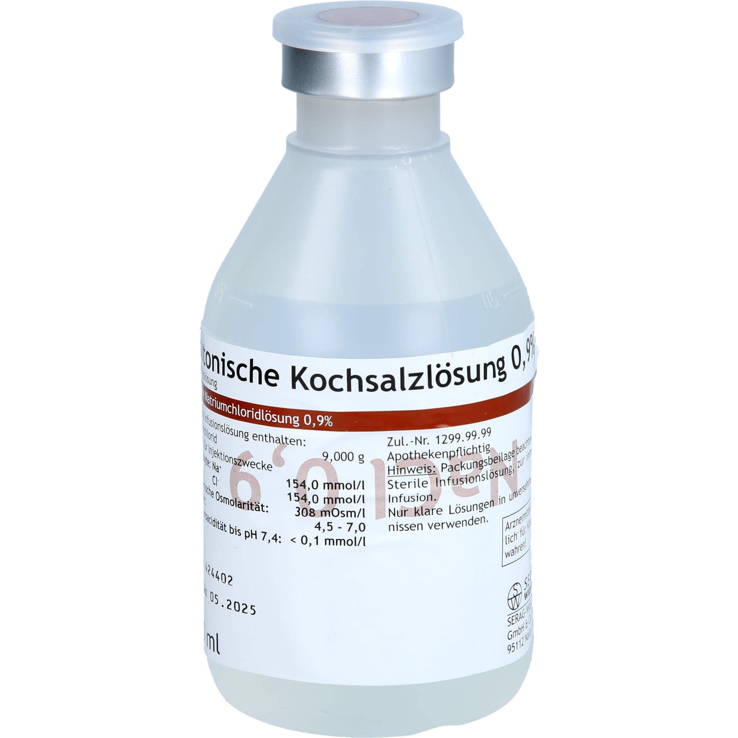 Hypochloremic metabolic alkalosis, ISOTONIC saline solution 0.9% plastic inf. solution
