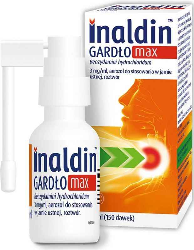 Inaldin Gardło Max 3 mg spray for use in the oral cavity
