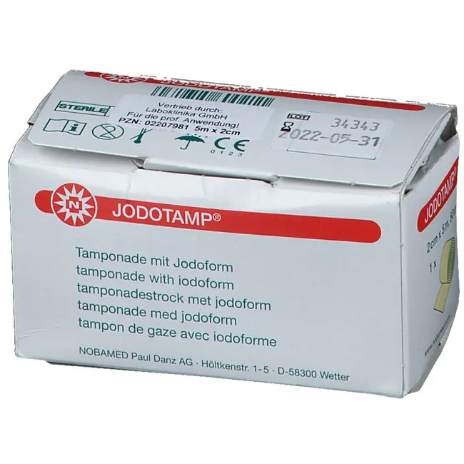 JODOTAMP tamponade strips 2 cmx5 m single pack. 1 pc