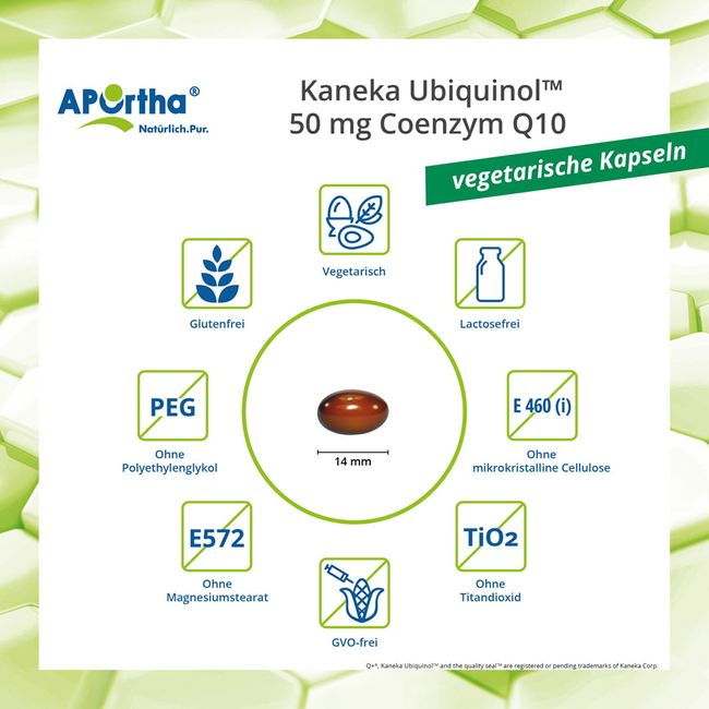 KANEKA Ubiquinol 50 mg Coenzyme Q10 vegetarian