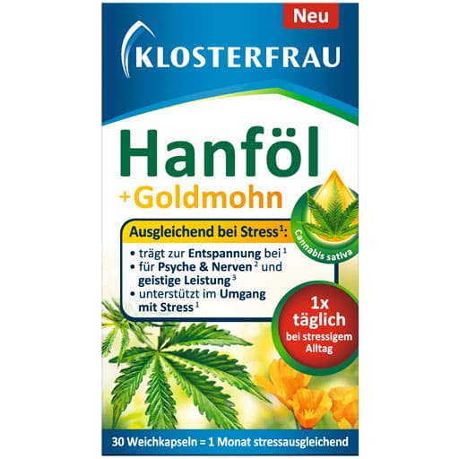 KLOSTERFRAU hemp oil+gold poppy capsules - UKDorf
