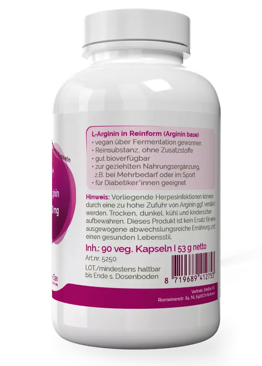 L-Arginine 500 - vegan 90 tablets
