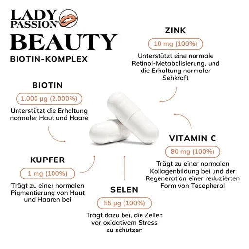 LADY PASSION Beauty Biotin Complex+Copper+Selenium - UKDorf