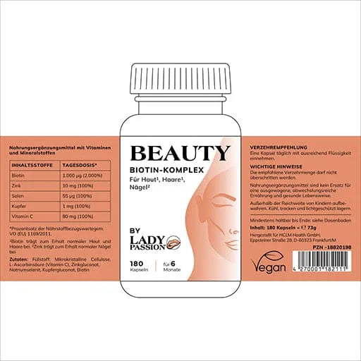 LADY PASSION Beauty Biotin Complex+Copper+Selenium - UKDorf