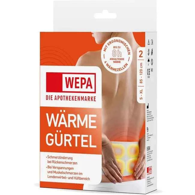 Lower back pain, upper back pain, WEPA heat belt back
