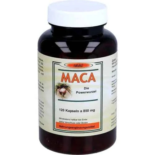 MACA CAPSULES 850 mg Maca root powder from organic farming 120 pieces