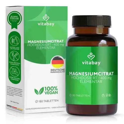 MAGNESIUM CITRATE 200 mg vegan high-dose tablets 180 tablets