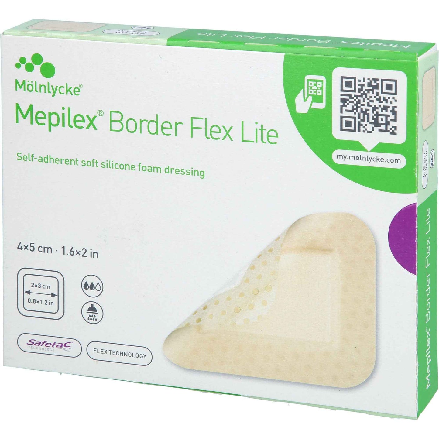 MEPILEX Border Flex Lite foam dressing 4x5 cm