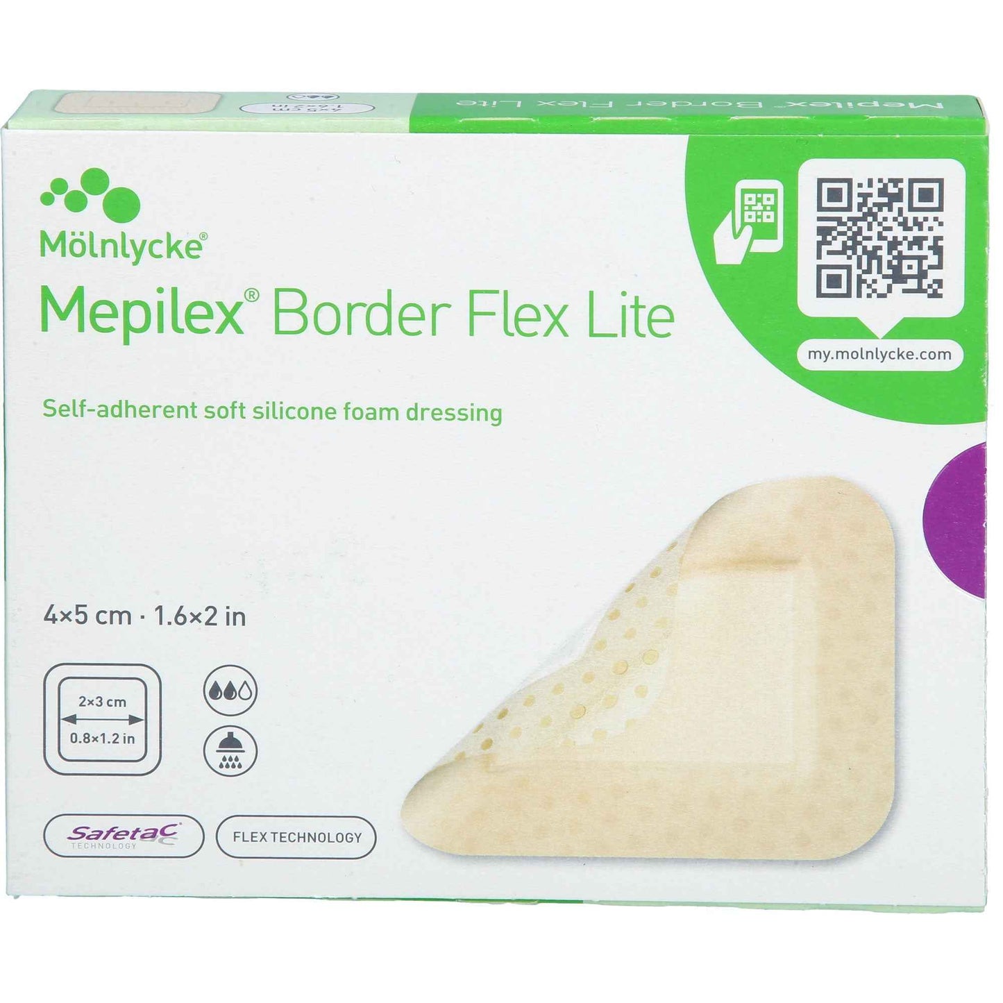 MEPILEX Border Flex Lite foam dressing 4x5 cm