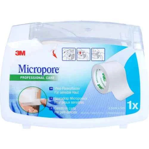 Fleece plaster joint tape, MICROPORE fleece plaster 5 m x 2.5 cm with Abr.