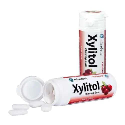 MIRADENT Dental Care Chewing Gum Xylitol Cranberry