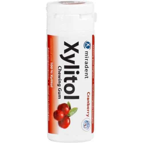 MIRADENT Dental Care Chewing Gum Xylitol Cranberry