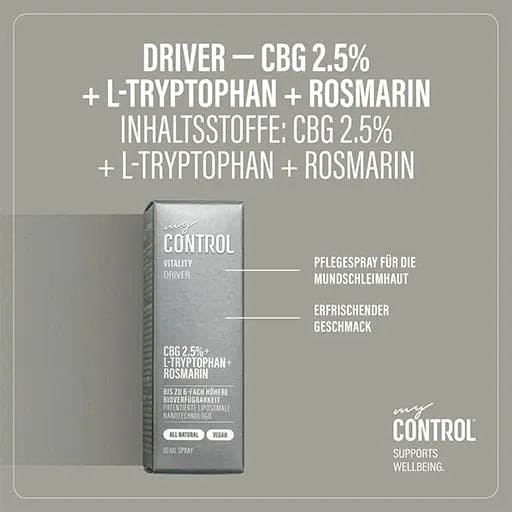 MY CONTROL Vitality CBG+L-Tryptophan+Rosemary Spray - UKDorf