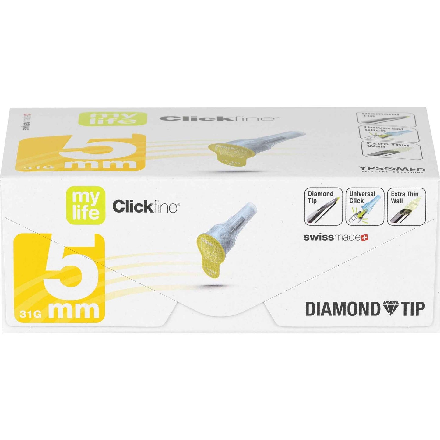 MYLIFE Clickfine pen needles 5 mm 31 G