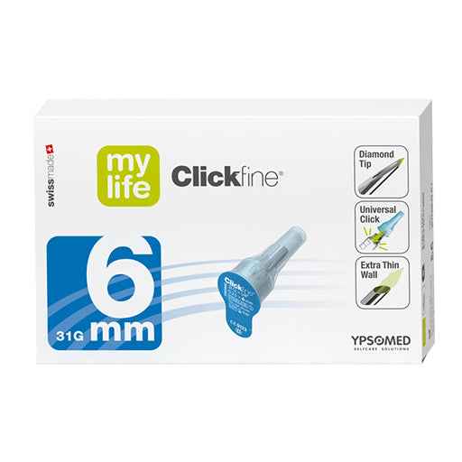 MYLIFE Clickfine pen needles 6 mm 31 G