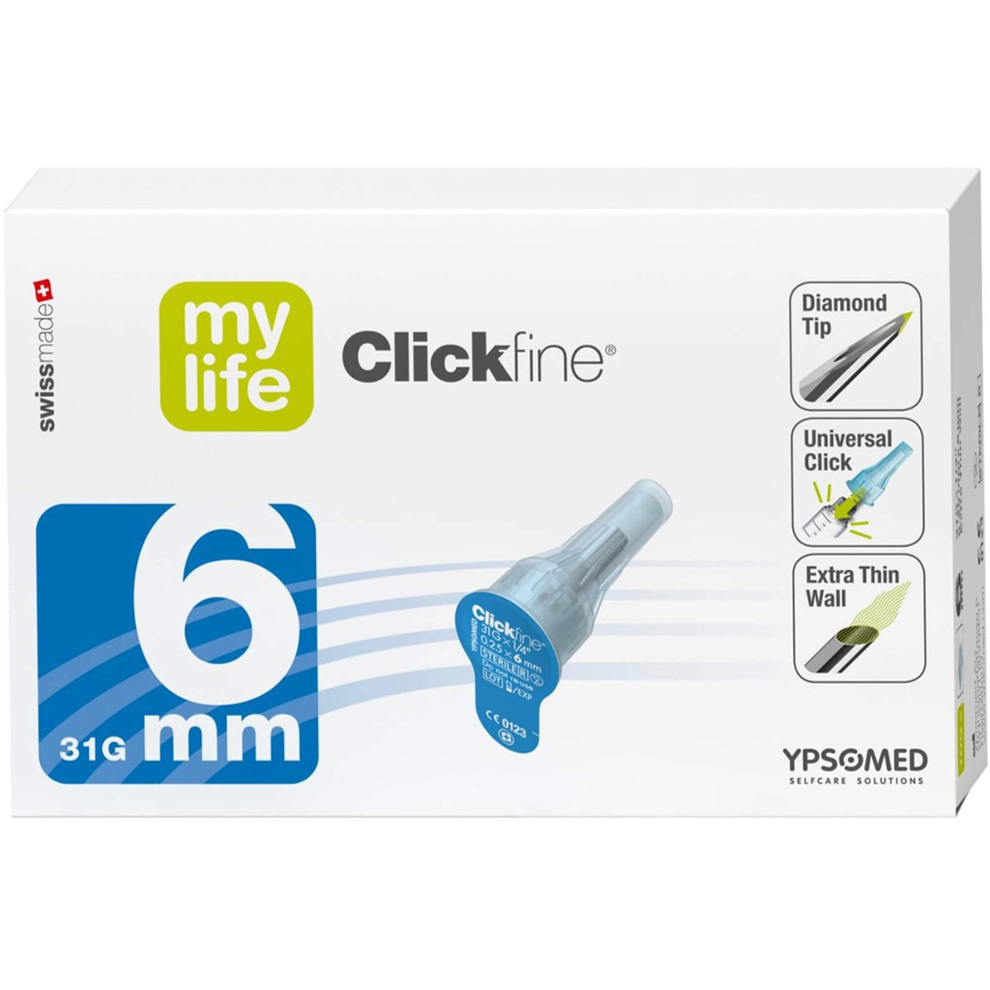 MYLIFE Clickfine pen needles 6 mm 31 G