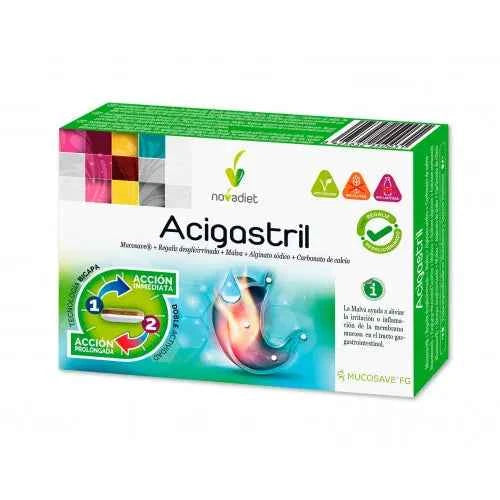 Mallow extract, licorice, sodium alginate, calcium carbonate, Acigastril