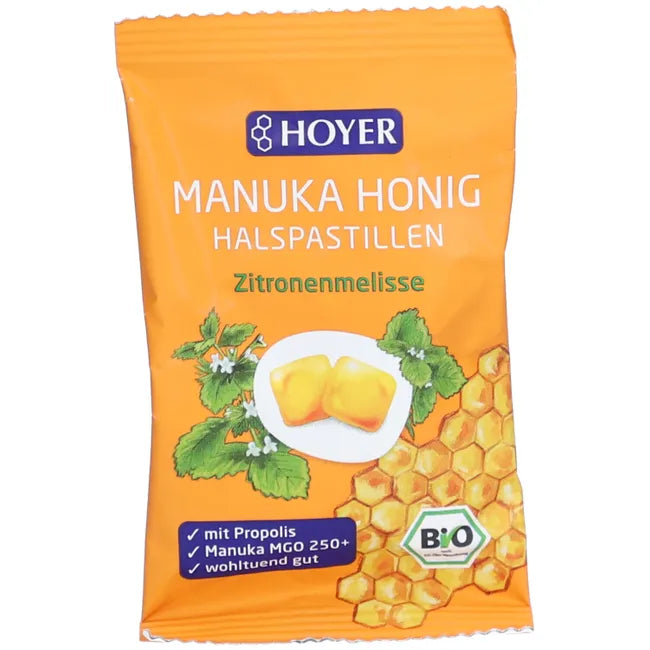 Manuka Honey Throat Pastilles MGO 250+ Lemon Balm - UKDorf