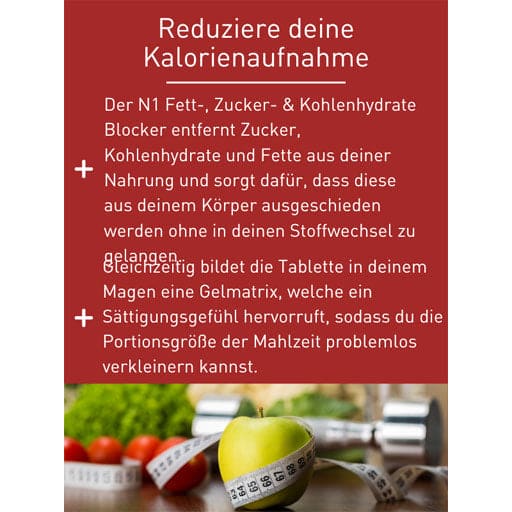 N1 Fat- Sugar- & Carbohydrate Blocker Tablets - UKDorf