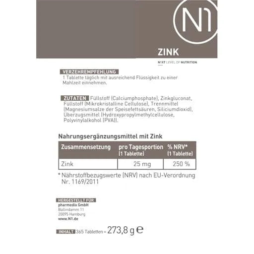 N1 Zinc Tablets - UKDorf
