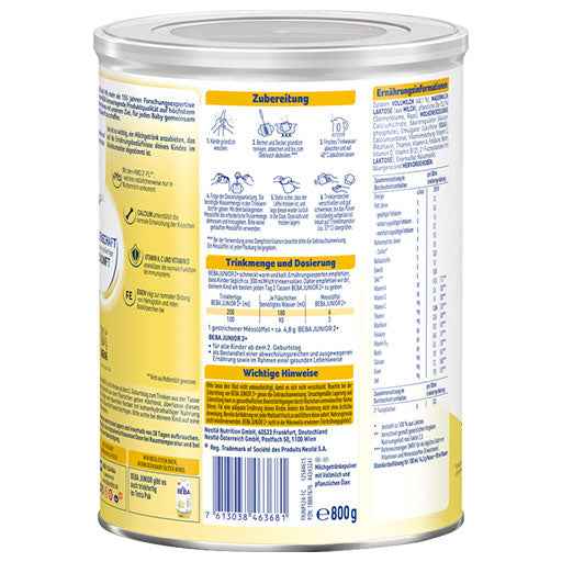 NESTLE BEBA JUNIOR 2+ Baby food powder NEW