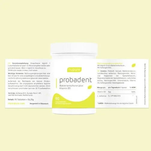 NUPURE probadent probiotic oral flora lemon Lut. - UKDorf