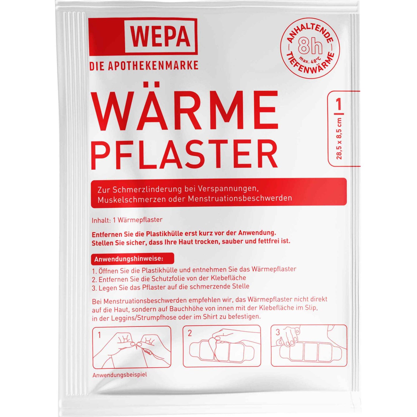 Neck pain relief, HEAT PATCHES Neck, Back 8.5x28.5 cm