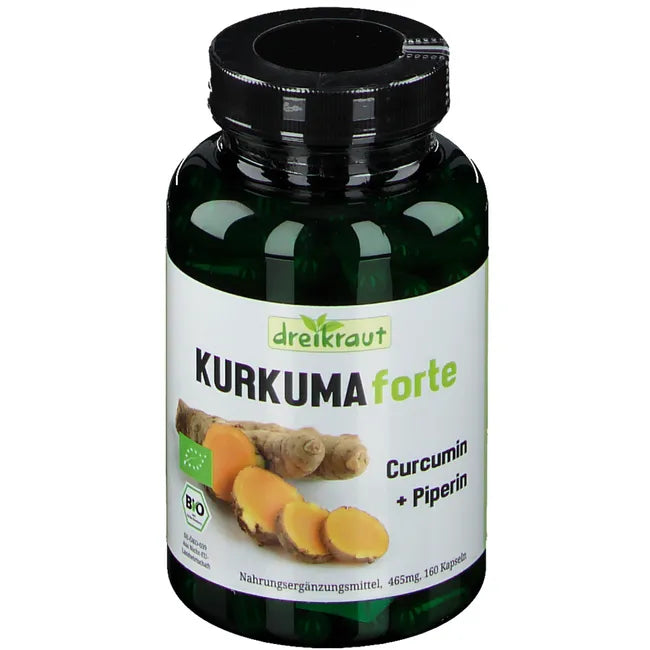 Organic turmeric, KURKUMA FORTE Curcumin+Piperine Capsules - UKDorf