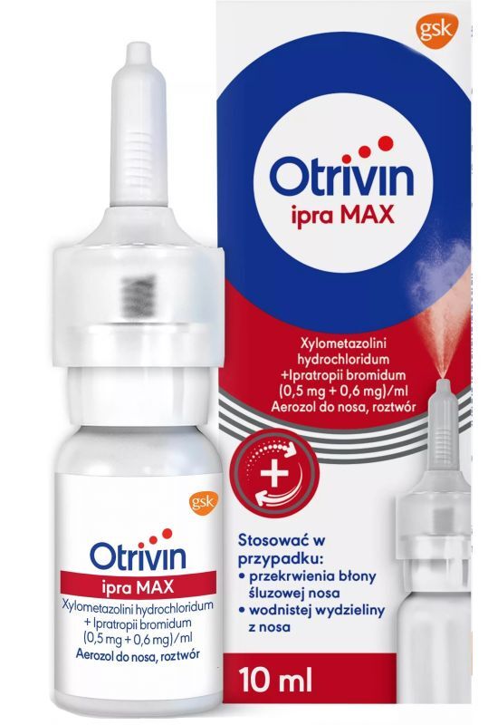 NOVARTIS OTRIVIN IPRA MAX nasal spray 10ml, ipratropium bromide UK