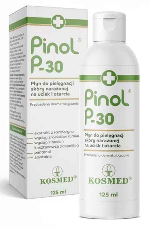PINOL P-30 Liquid for the care of skin exposed to pressure and abrasions 125 ml