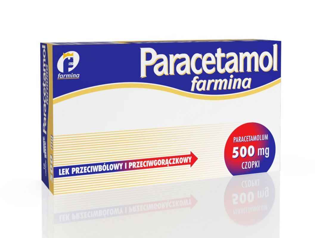 Paracetamol Farmina 500mg 10 suppositories