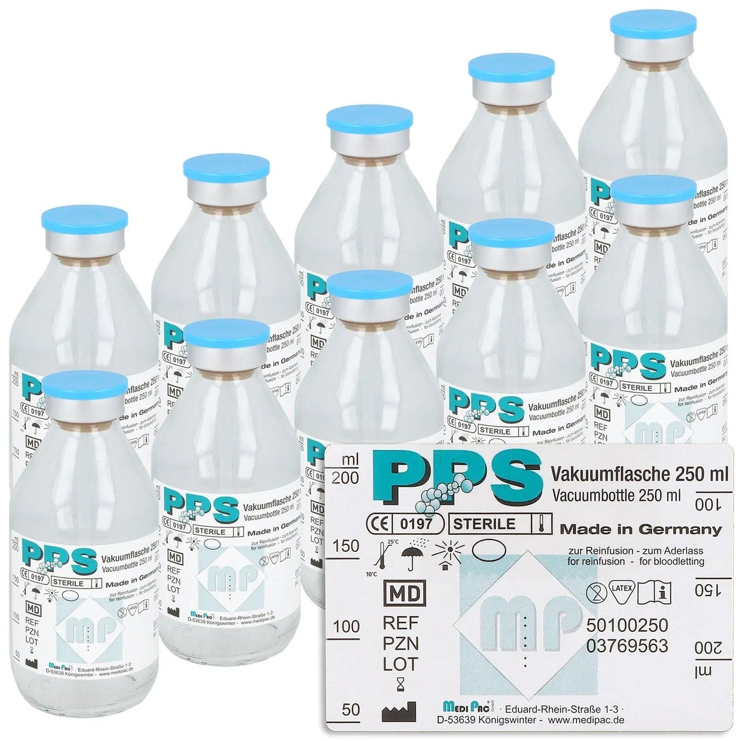 Phlebotomy, Vacuum Bottles for Phlebotomy 250 ml - UKDorf