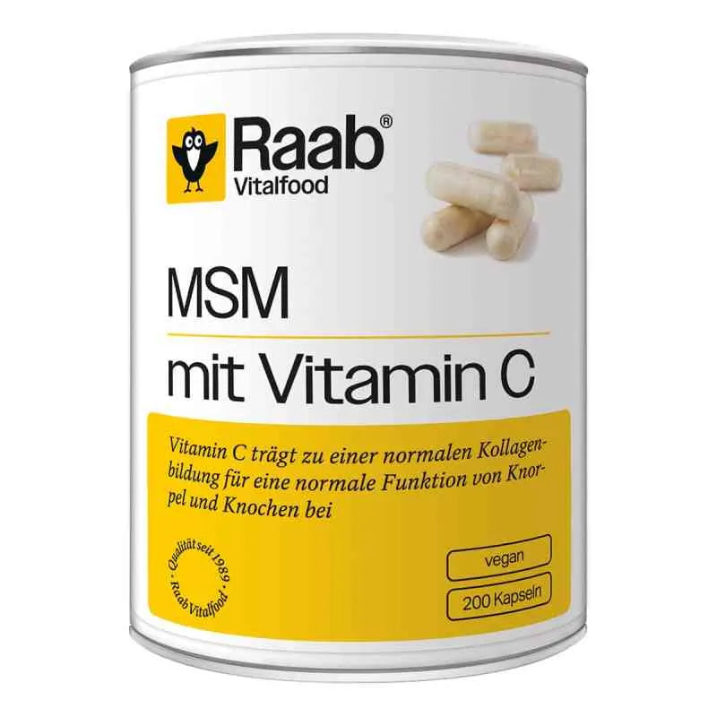 RAAB Vitalfood MSM with Vitamin C Capsules - UKDorf