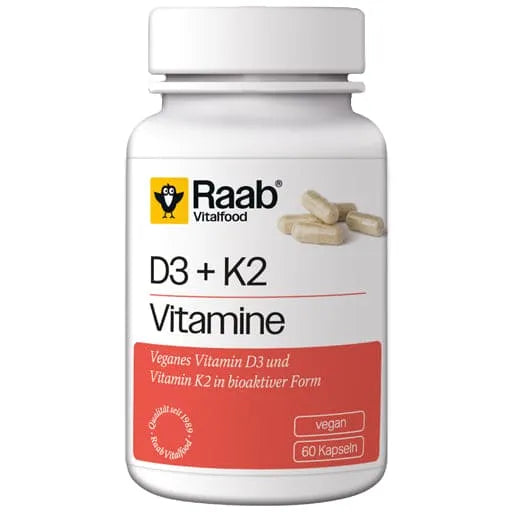 RAAB Vitalfood Vitamin D3 K2 Capsules - UKDorf