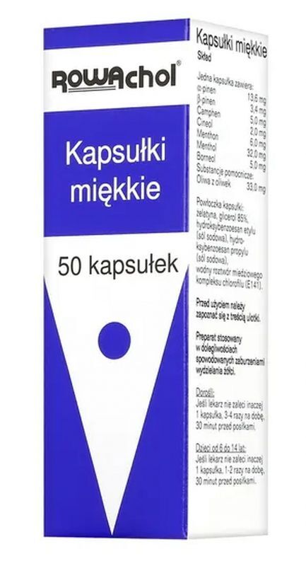 ROWACHOL x 50 capsules, hepatobiliary disease