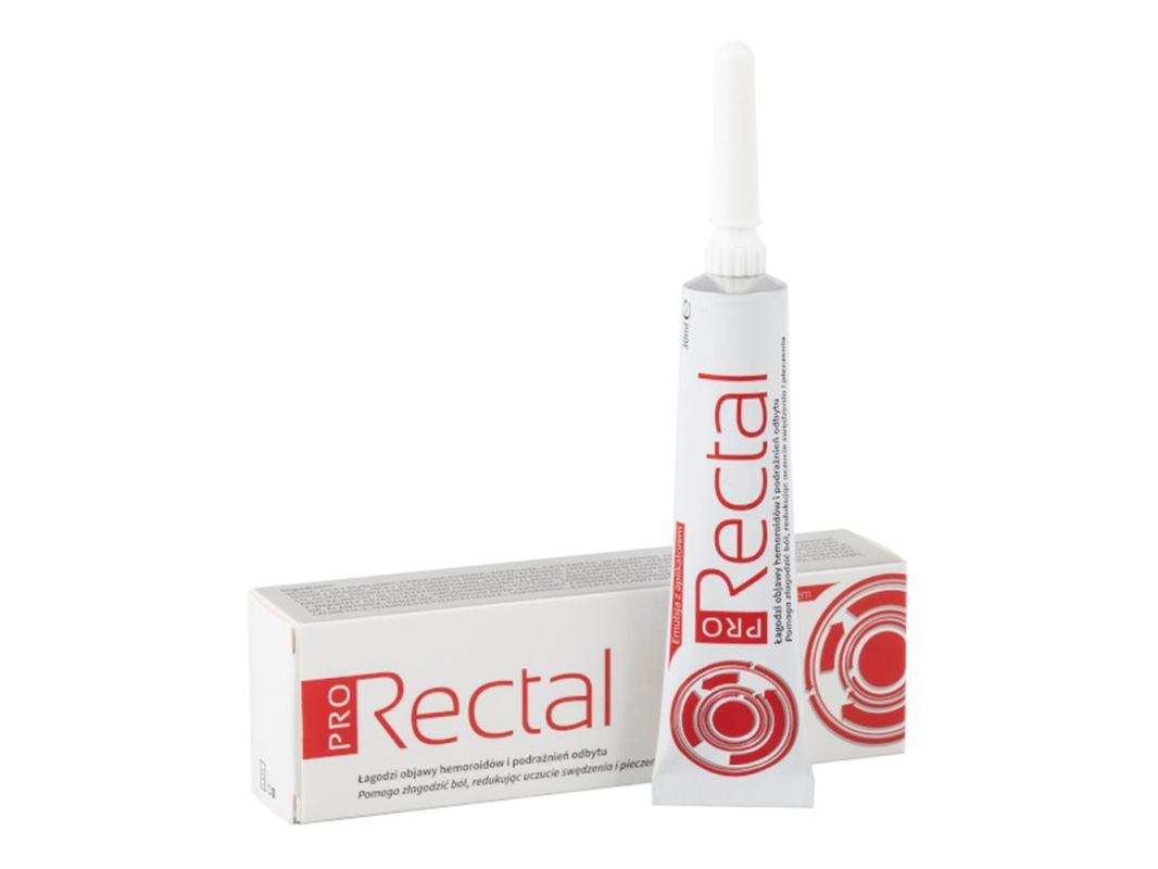 Relief of internal and external hemorrhoids and anal irritation PRORECTAL Emulsion 30 ml